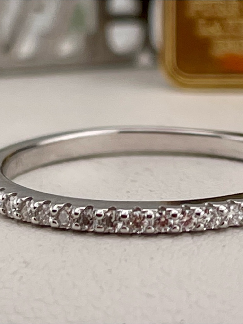 9KT Gold Diamond Band Ring. White Gold .35ct - Picture 14 of 15